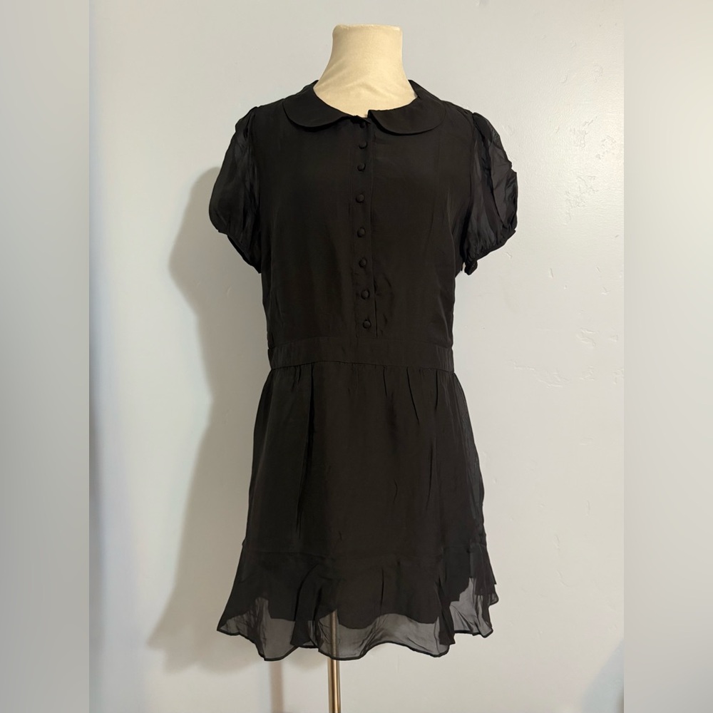 Ladaire Black Peter Pan Collar Dress